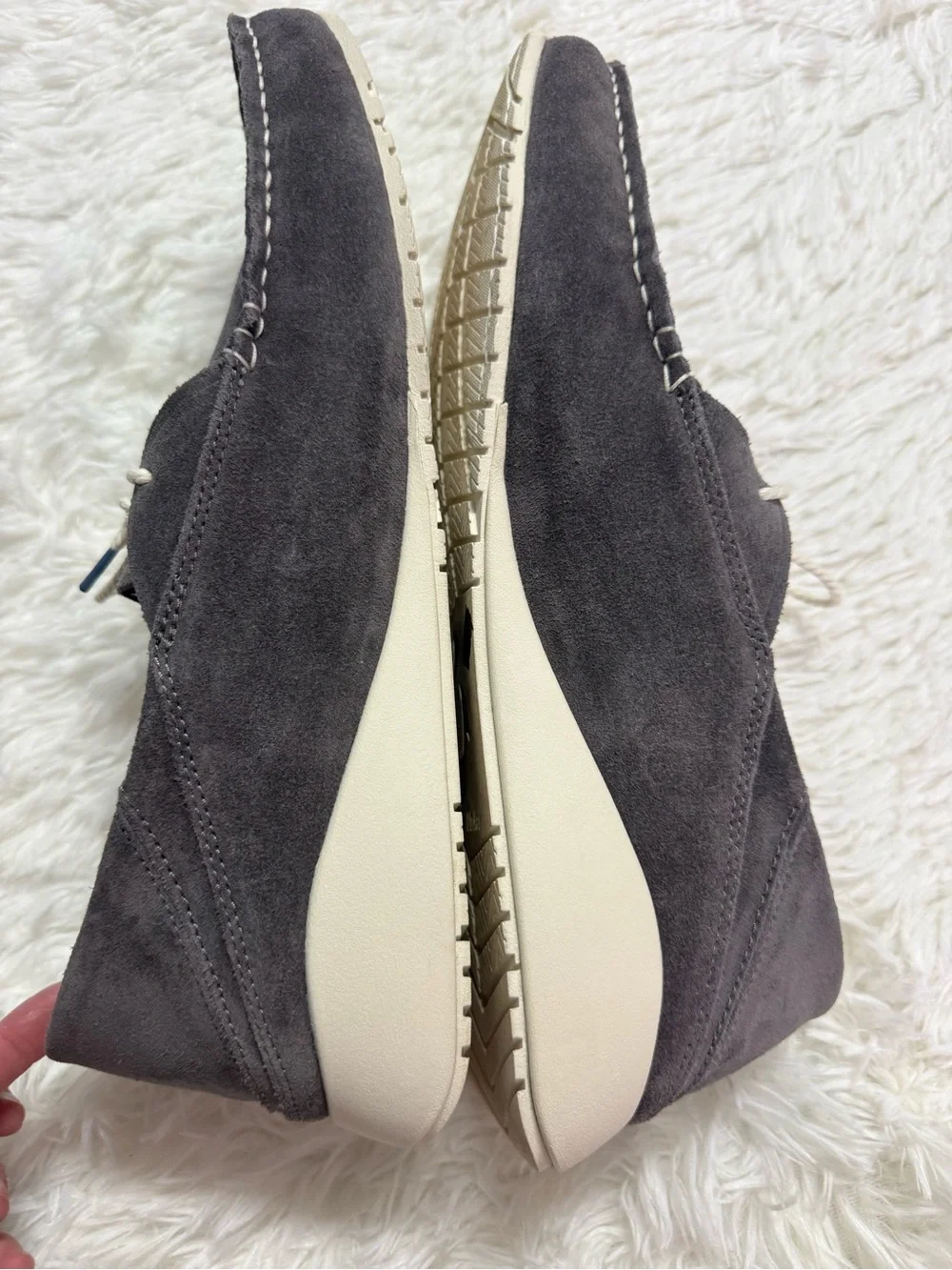 OluKai Ka’a Driver Men’s Size 14 Gray Suede Leather Moccasin Shoes